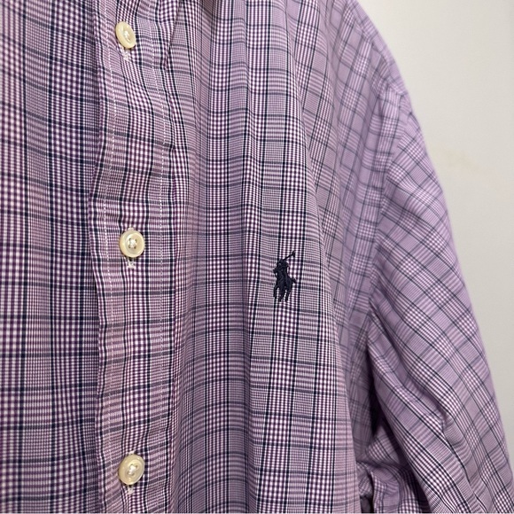 Ralph Lauren Yarmouth Cotton Purple & White Button Down Mens Shirt NEW W/O TAGS - Picture 3 of 13
